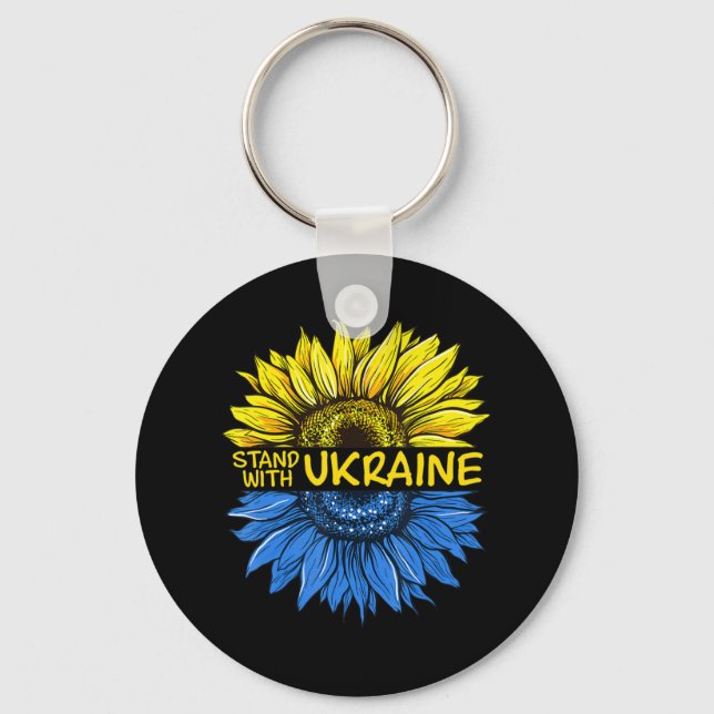 Chaveiro Sunflower Ukrainian I Stand With Ukraine Love Ukra (Frente)