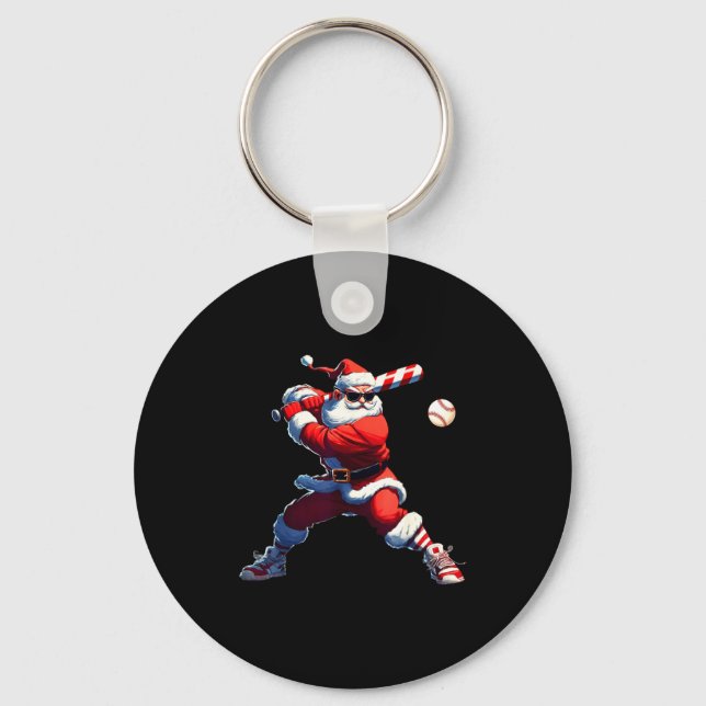 Chaveiro Sungles Santa Playing Baseball Christmas Pajamas X (Frente)