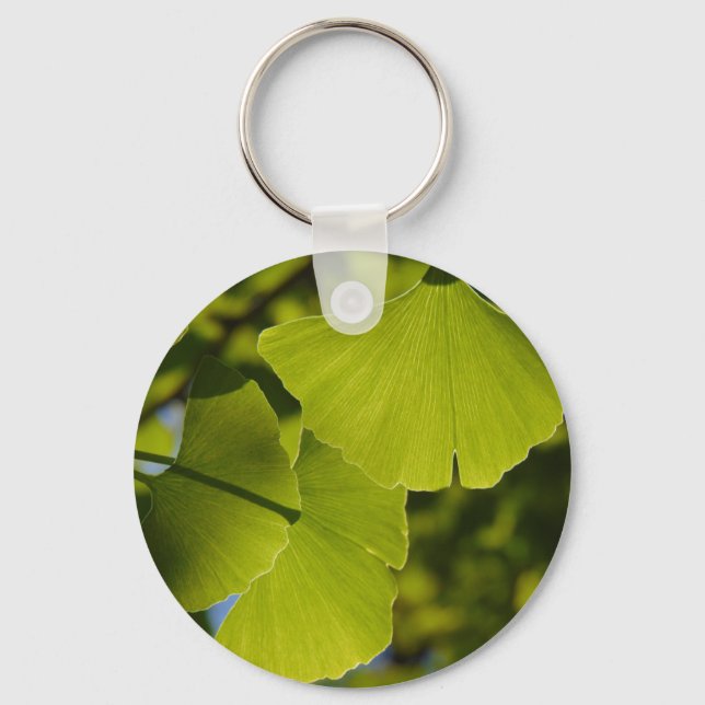 Chaveiro Sunlit Ginkgo Folhas (Frente)