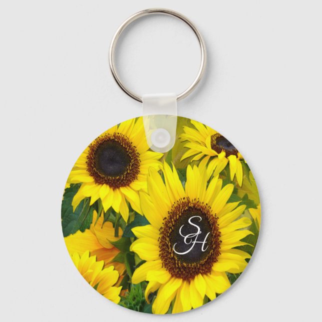 Chaveiro Sunny Sunflower Key Ring Personalizável (Frente)