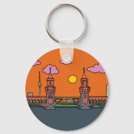 Chaveiro Sunset na ponte de Oberbaum em Berlim