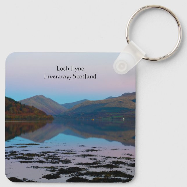 Chaveiro Sunset sobre Loch Fyne, Scotland Keyring (Verso)