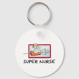 Chaveiro super-enfermeira - Enfermeira Humorosa de Cartoon