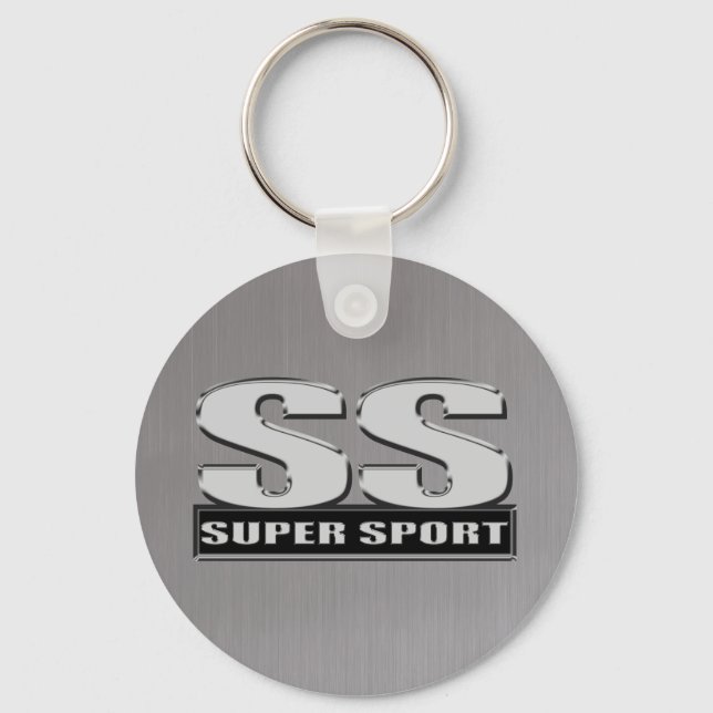 Chaveiro super esporte montra aço escovado SS (Frente)