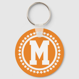 Chaveiro Super Estrela Laranja Monograma