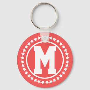 Chaveiro Super Estrela Vermelha Monograma