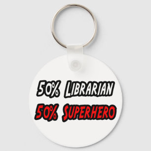 Chaveiro Super-herói Metade Bibliotecário