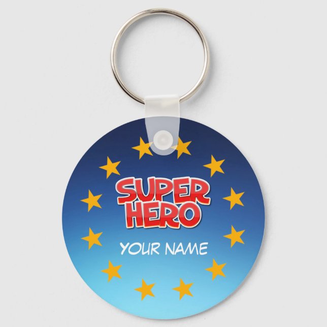 Chaveiro Super-herói personalizável (Frente)