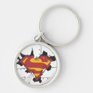 Chaveiro Super-Homem  Logotipo de metal partido