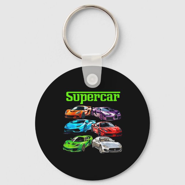 Chaveiro Supercar Cool Car Guy Srts Racing Fan Graphic Men  (Frente)