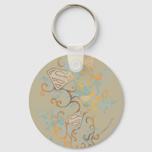 Chaveiro Supergirl Dourada e Brown