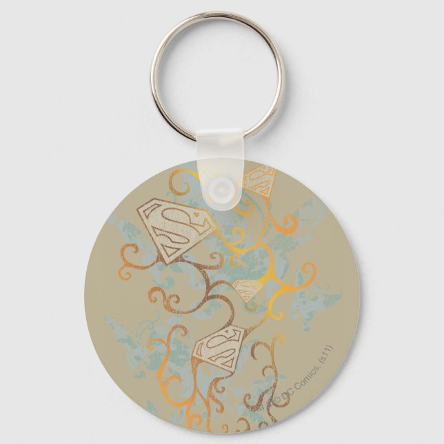 Chaveiro Supergirl Dourada e Brown (Frente)