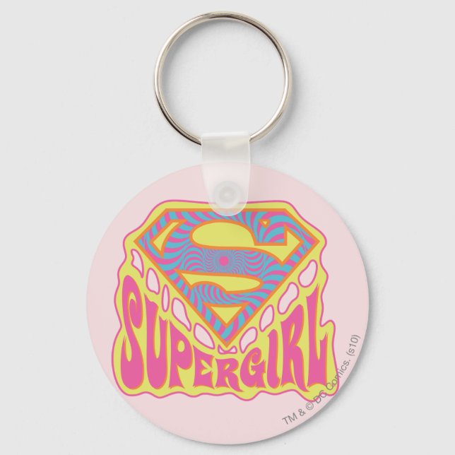 Chaveiro Supergirl Groovy Logo (Frente)