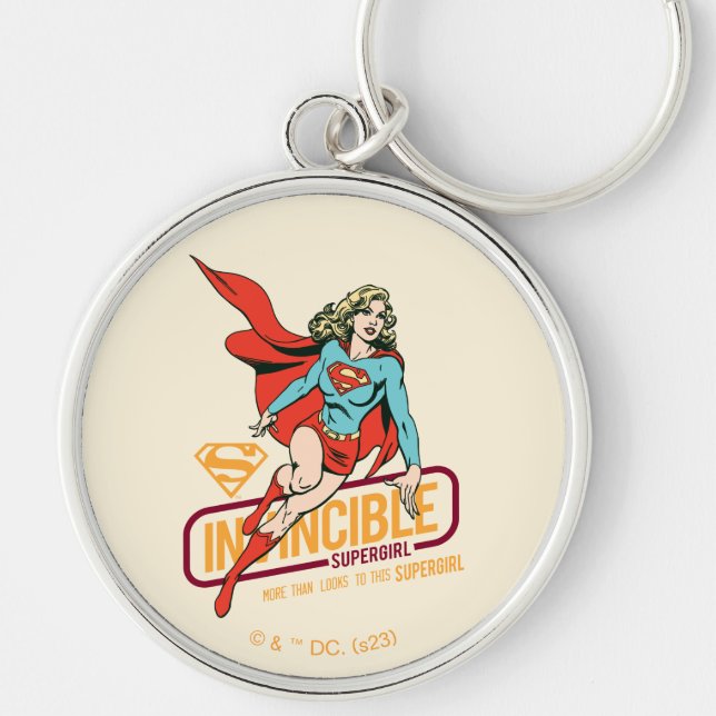 Chaveiro Supergirl Invencível - Gráfico Retroativo (Frente)