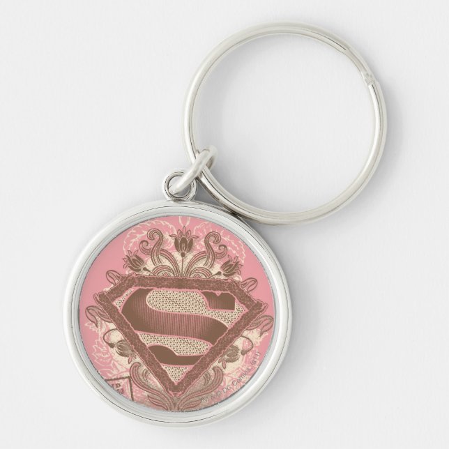 Chaveiro Supergirl Metropolis Balé Rosa (Frente)