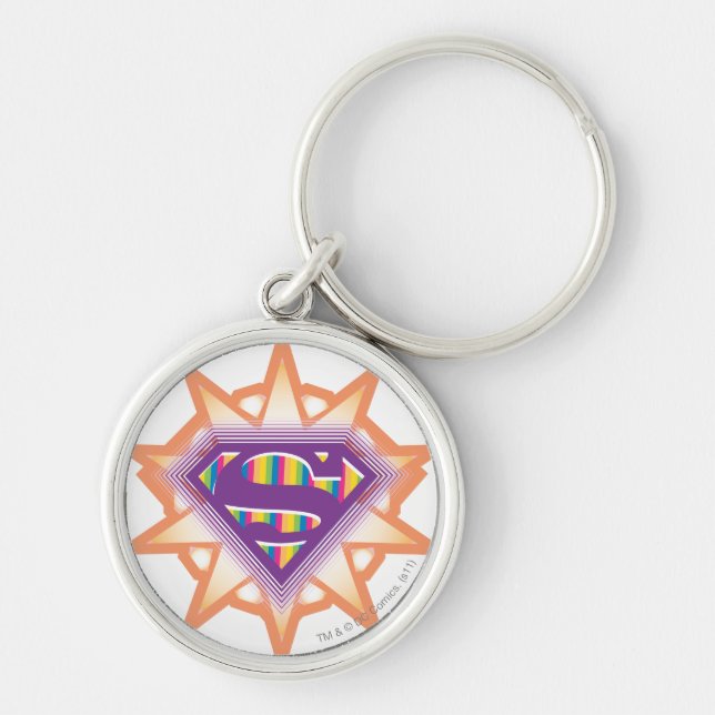 Chaveiro Supergirl Orange Starburst (Frente)