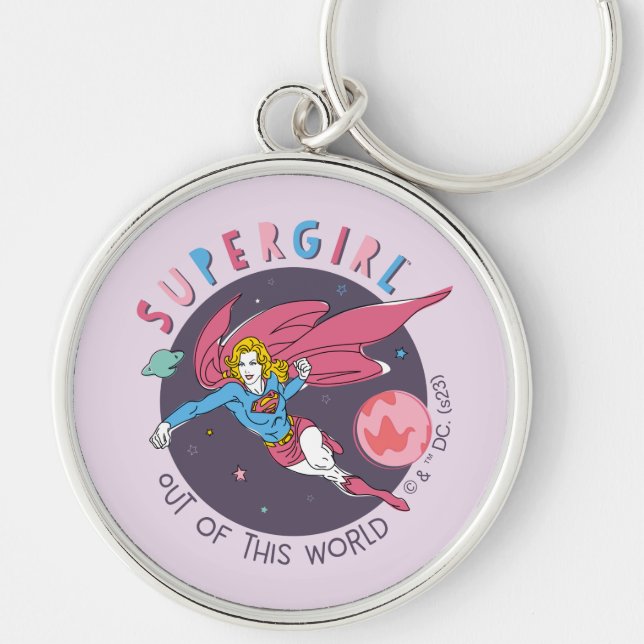 Chaveiro Supergirl Out Of This World Retro Graphic (Frente)