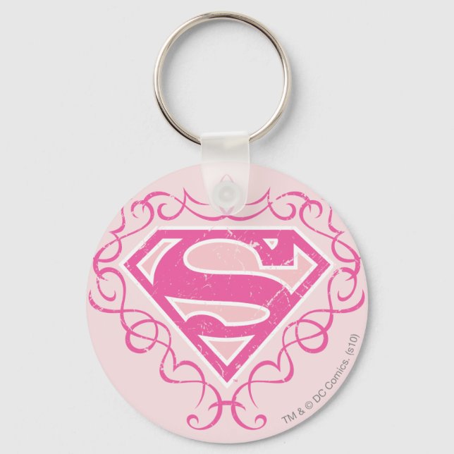 Chaveiro Supergirl Pink Stripes (Frente)