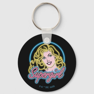 Chaveiro Supergirl Retro Neon Lights Graphic