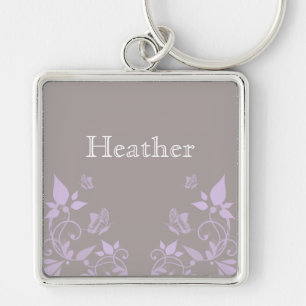 Chaveiro superior floral da borboleta do Lilac