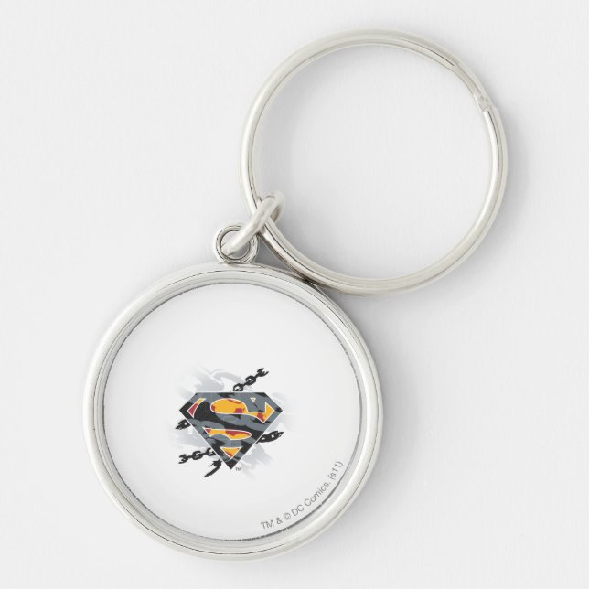 Chaveiro Superman Estilizado | Logotipo de cadeiras (Frente)