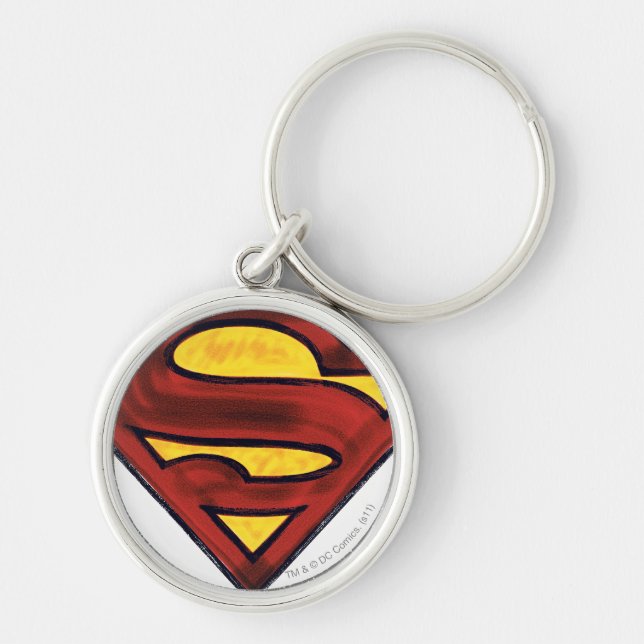 Chaveiro Superman S-Shield | Darkened Red Logo (Frente)