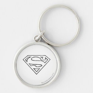 Chaveiro Superman S-Shield   Logotipo preto Simples