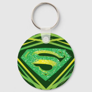 Chaveiro Superman Stylized   Green Decorative Logo