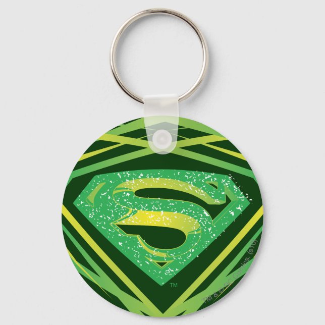Chaveiro Superman Stylized | Green Decorative Logo (Frente)