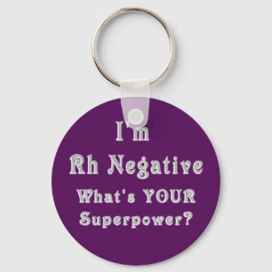 Chaveiro Superpotências do negativo do Rh