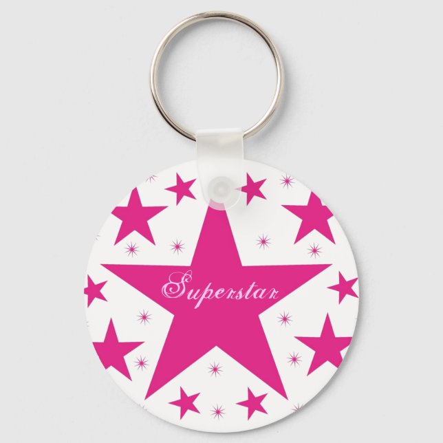 Chaveiro Superstar Keychain, Pink (Frente)