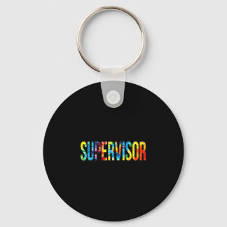Chaveiro Supervisor back to school tie dye retro rainbow