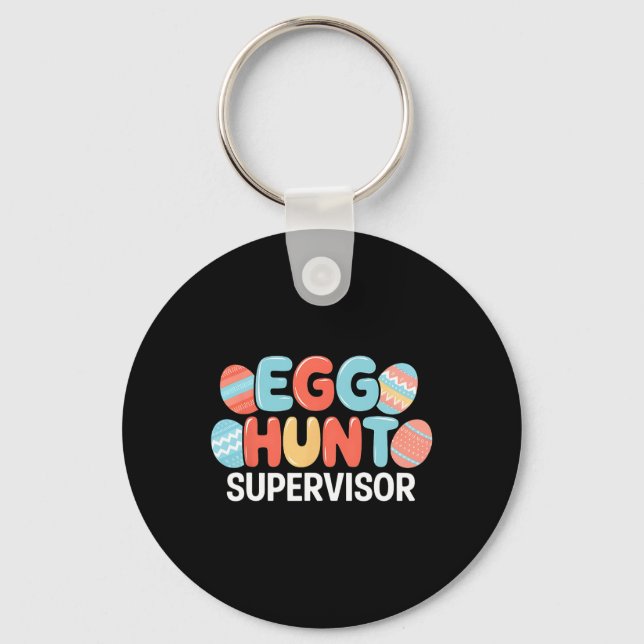 Chaveiro Supervisor de Caça aos Ovos de Páscoa Coelho Bunny (Frente)