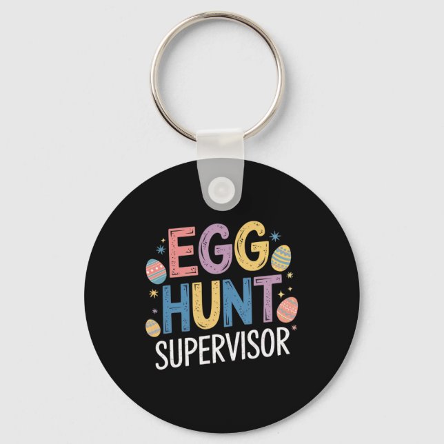 Chaveiro Supervisor de Caça-Ovos - Festa Engraçada de Pásco (Frente)