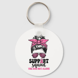 Chaveiro Suportar Cancer da Mama do Guerreiro Rosa-Rosa-Tro