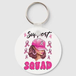 Chaveiro Suportar Cancer da Mama do Guerreiro Rosa-Rosa-Tro