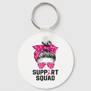Chaveiro Suportar Cancer da Mama do Guerreiro Rosa-Rosa-Tro