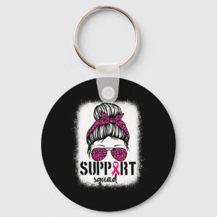 Chaveiro Suportar Cancer da Mama do Guerreiro Rosa-Rosa-Tro
