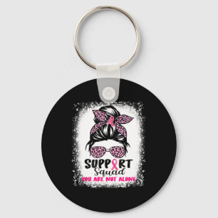 Chaveiro Suportar Cancer da Mama do Guerreiro Rosa-Rosa-Tro