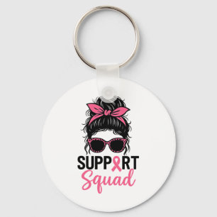 Chaveiro Suportar Cancer da Mama do Guerreiro Rosa-Rosa-Tro
