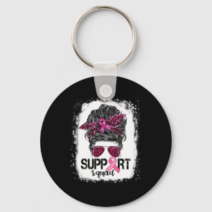 Chaveiro Suportar Cancer da Mama do Guerreiro Rosa-Rosa-Tro