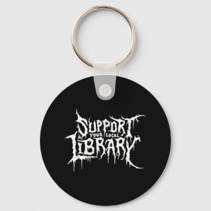 Chaveiro Suportar o Design de Bookworm de Horror da Bibliot