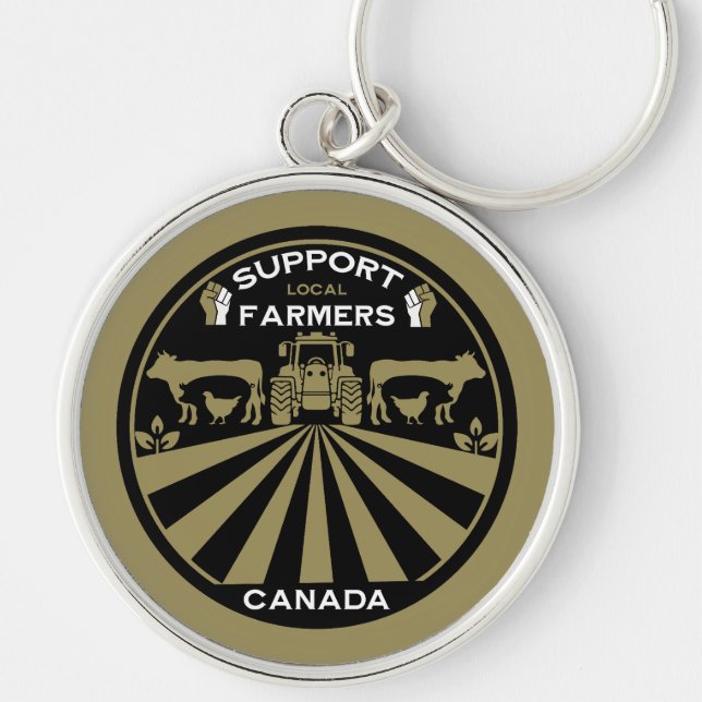 Chaveiro Suportar produção local de Fazendas canadense (Frente)