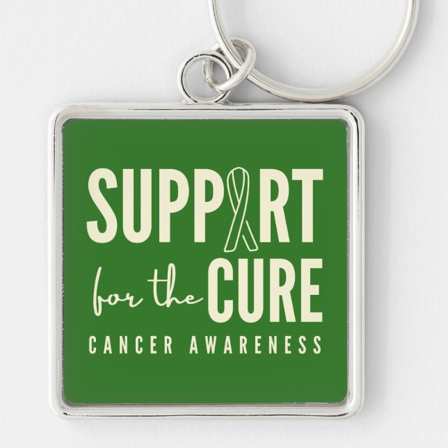 Chaveiro Suporte de conscientização do cancer para a Chavei (Frente)