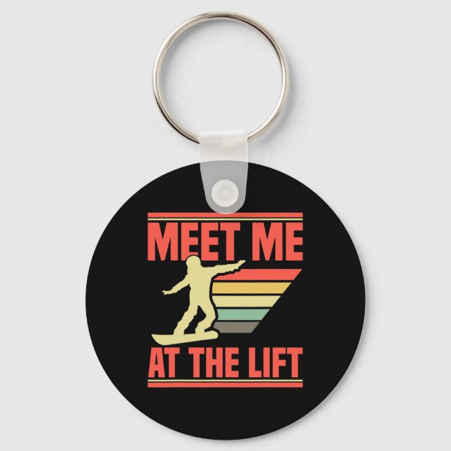 Chaveiro Suprimentos de Snowboarder Vacinação de Snowboarde (Frente)