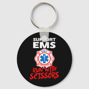 Chaveiro Suprt EMS Correr com Tesoura Halloween EMT