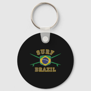 Chaveiro Surf Brasil Bandeira Vintage Brasil Pranchas de Su