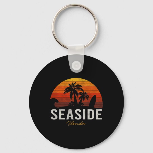 Chaveiro Surf de Férias da Flórida Flórida Fl Palms Sunse (Frente)