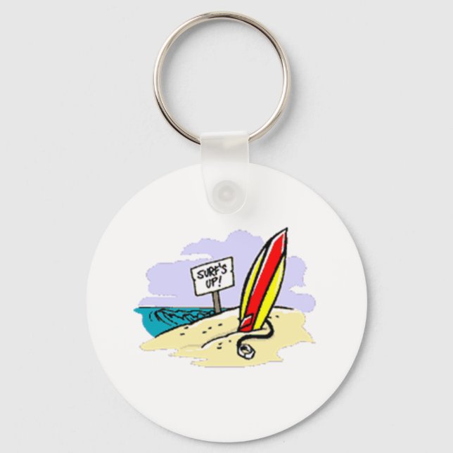 Chaveiro Surfboard na praia (Frente)