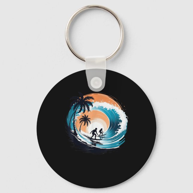 Chaveiro Surfboarder Hawaii Onda Surfboard Lover (Frente)